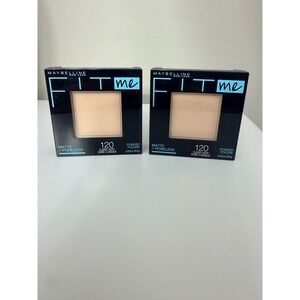 Maybelline Fit Me Matte Powder Womens 120 Classic Ivory 2pk Poreless NWT